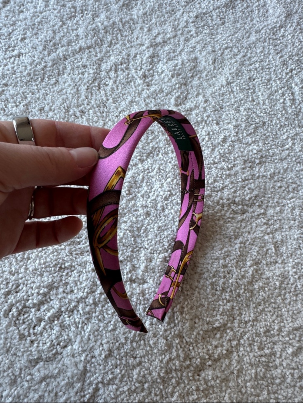 Ralph Lauren Pink Horse Bit Headband